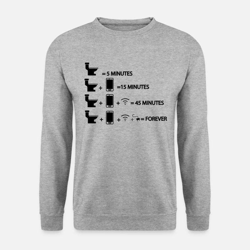 Social Media Lustig - Unisex Pullover - Weißgrau meliert