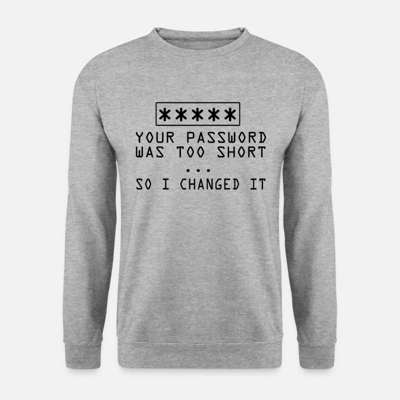 Hacker - Unisex Pullover - Weißgrau meliert
