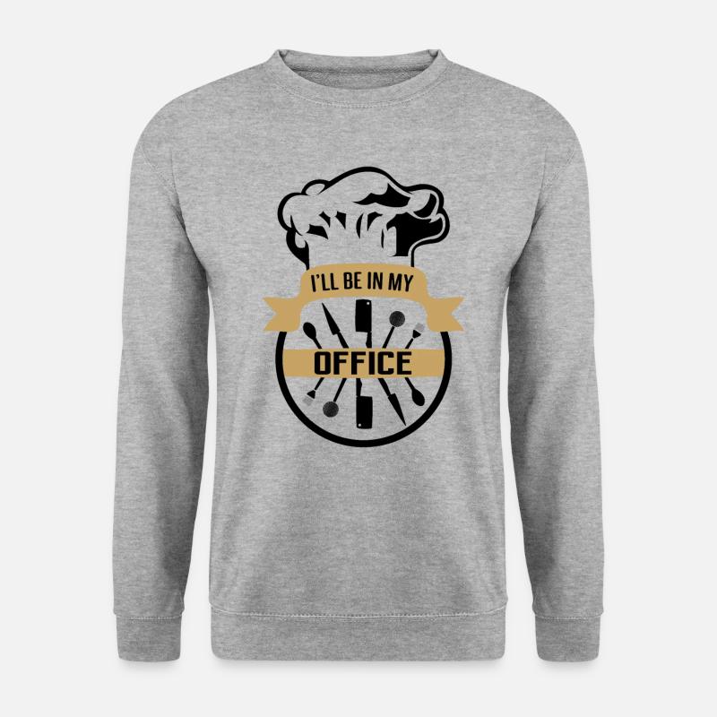 Küche - Unisex Pullover - Weißgrau meliert