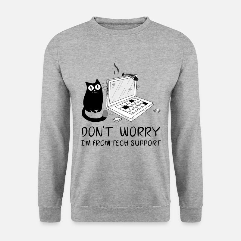 Tech Support PC Funny - Unisex Sweatshirt - salt & pepper