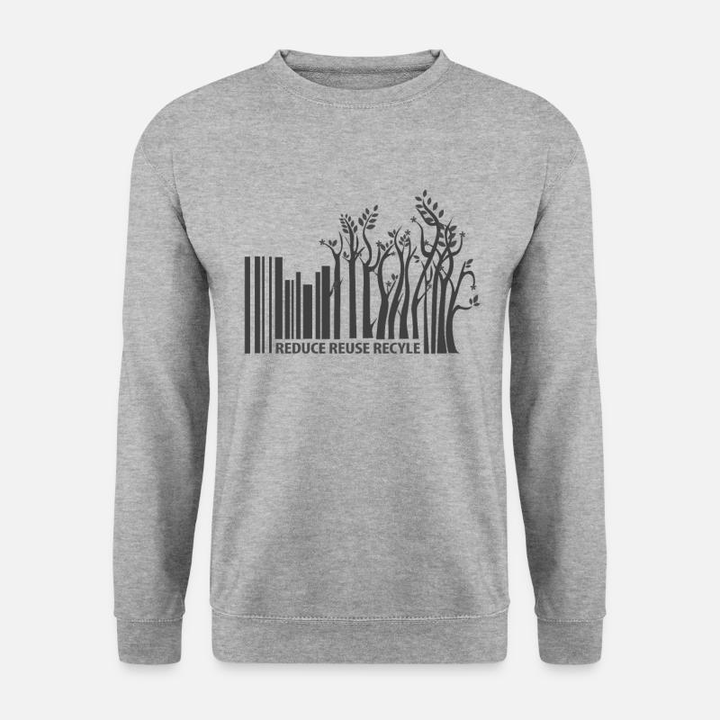 Code à barres de durabilité - Sweat-shirt Unisexe - gris chiné