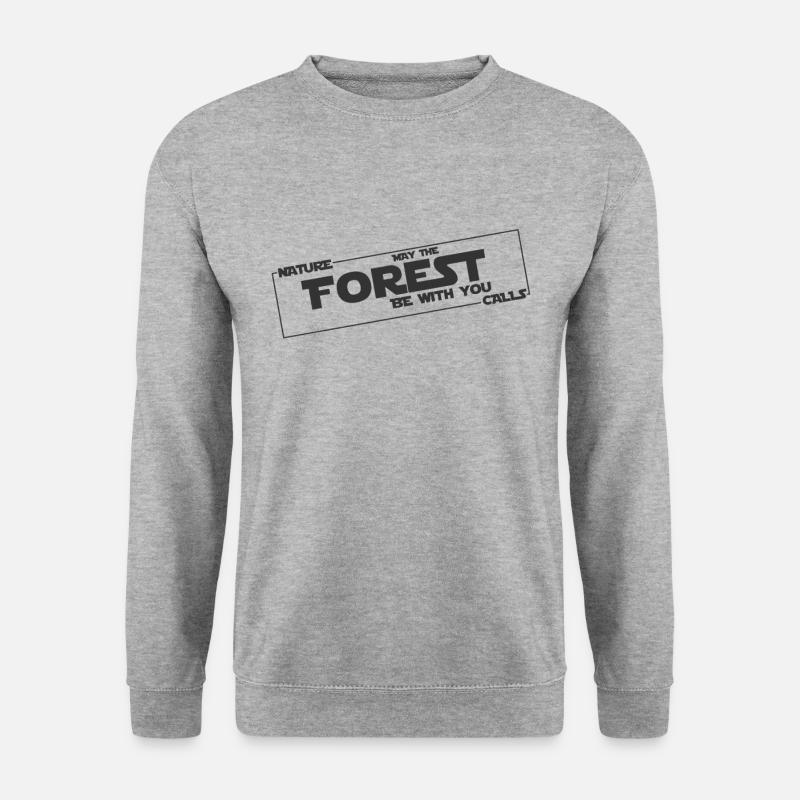Wald Natur - Unisex Pullover - Weißgrau meliert