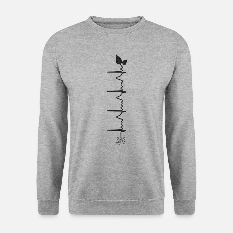 Pflanzen - Unisex Pullover - Weißgrau meliert
