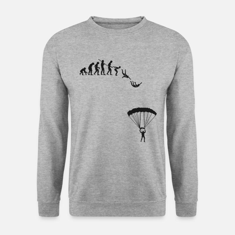 Fallschirmspringer Evolution - Unisex Pullover - Weißgrau meliert