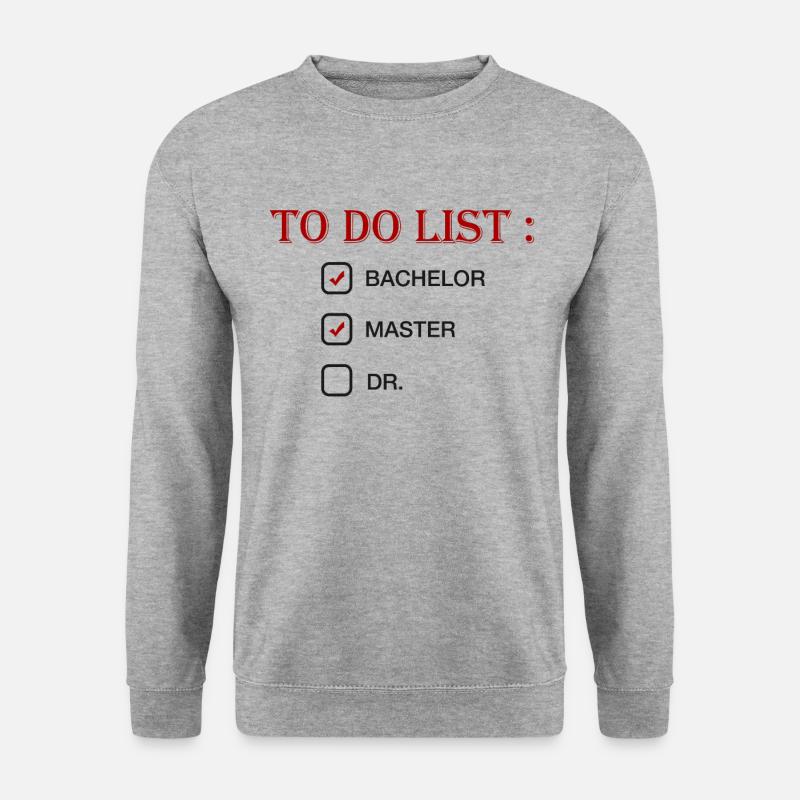 Doktorarbeit - Unisex Pullover - Weißgrau meliert