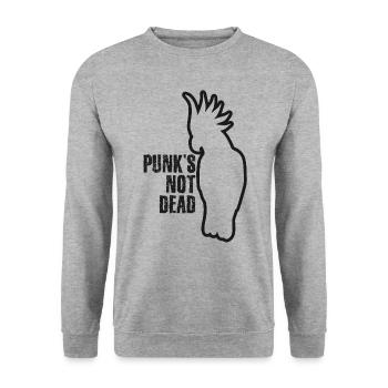 Punk Cockatoo Funny - Sweat-shirt Unisexe - gris chiné - Devant - Alina (178cm) & Michal (187cm)
