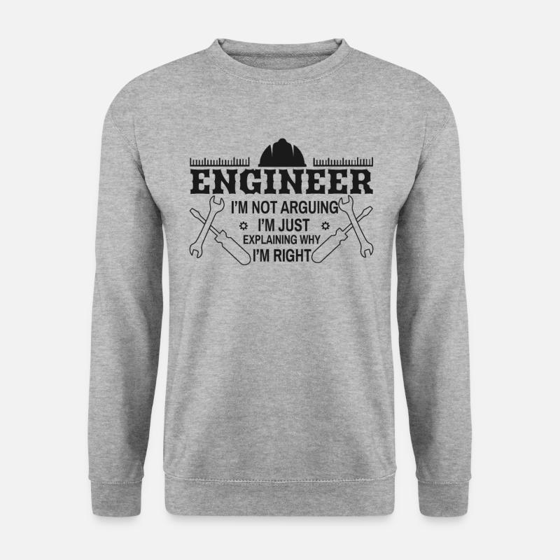 Engineer arguments funny - Unisex Sweatshirt - salt & pepper