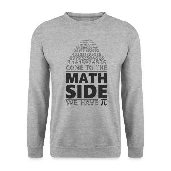 Page of math funny - Unisex Sweatshirt - salt & pepper - Front - Alina (178cm) & Michal (187cm)