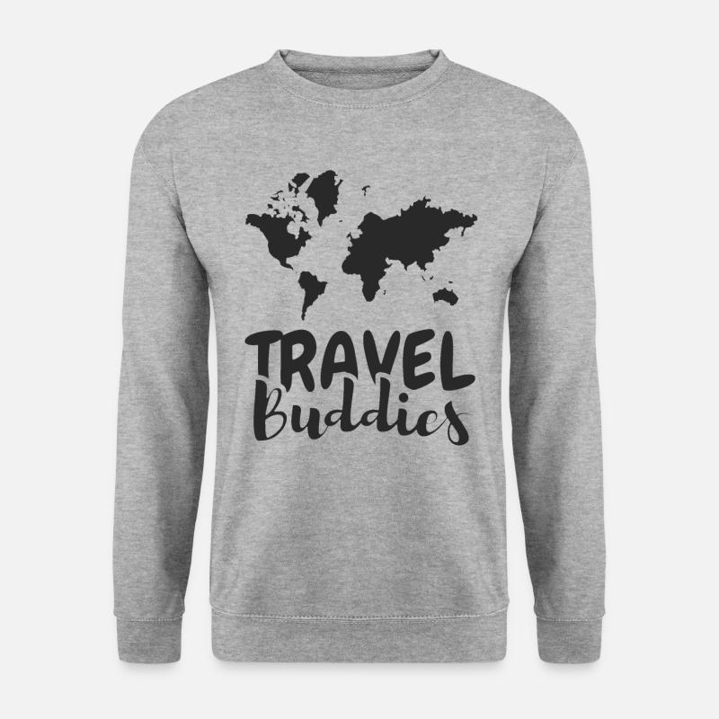 Reise Buddies Reisen - Unisex Pullover - Weißgrau meliert