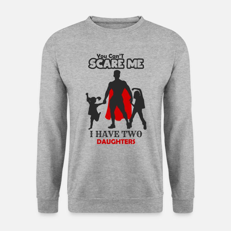 Dad With Two Daughters - Unisex Sweatshirt - salt & pepper