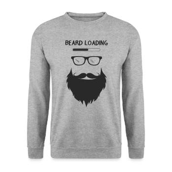 Bart Lädt Lustig - Unisex Pullover - Weißgrau meliert - Vorne - Alina (178cm) & Michal (187cm)