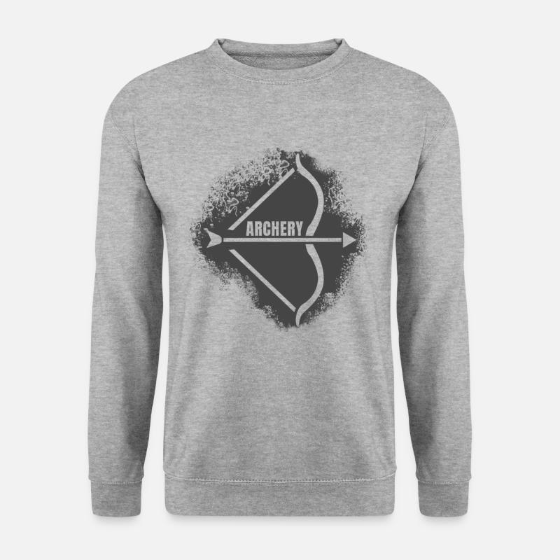 Bogen Und Pfeil - Unisex Pullover - Weißgrau meliert