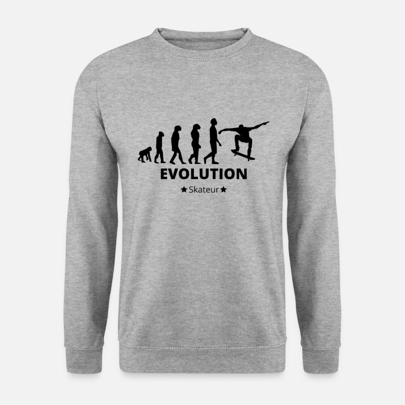 Evolution - Skateboarder - Unisex Sweatshirt - salt & pepper