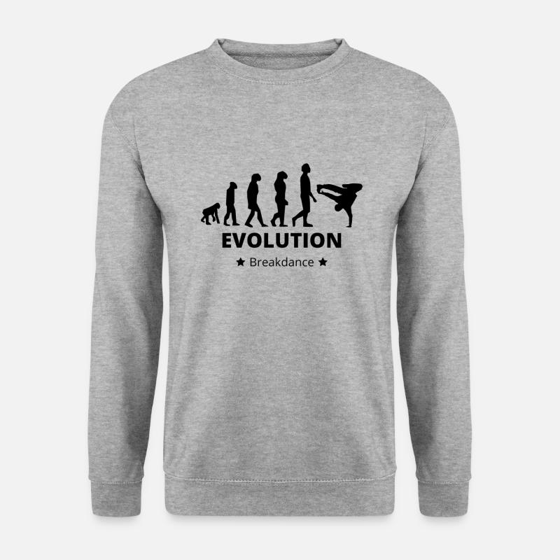 Evolution - Breakdance - Unisex Pullover - Weißgrau meliert