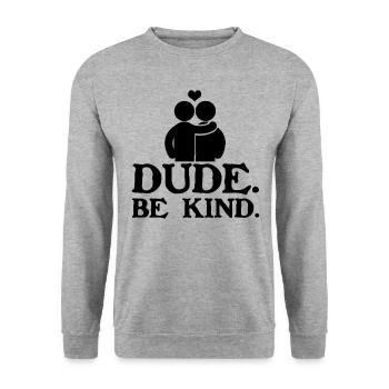 Kind Not A Bully Kindness Awareness Unity Day - Unisex Pullover - Weißgrau meliert - Vorne - Alina (178cm) & Michal (187cm)