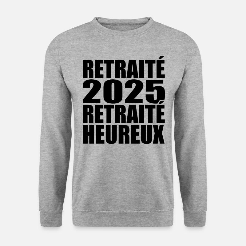 Happy Retiree Retirement Gift 2025 - Unisex Sweatshirt - salt & pepper