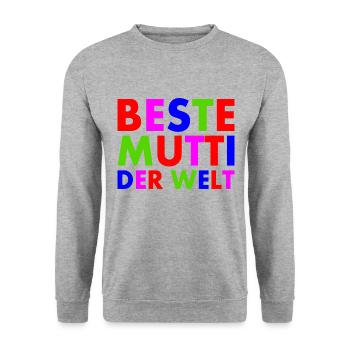 Beste mutti der welt - Unisex Pullover - Weißgrau meliert - Vorne - Alina (178cm) & Michal (187cm)