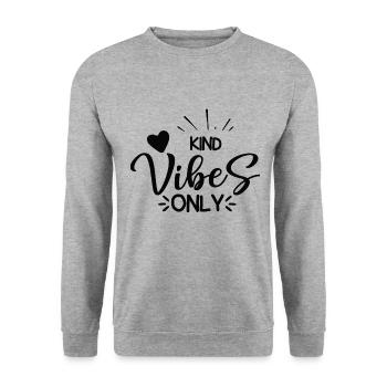Vibrations enfants uniquement - Sweat-shirt Unisexe - gris chiné - Devant - Alina (178cm) & Michal (187cm)
