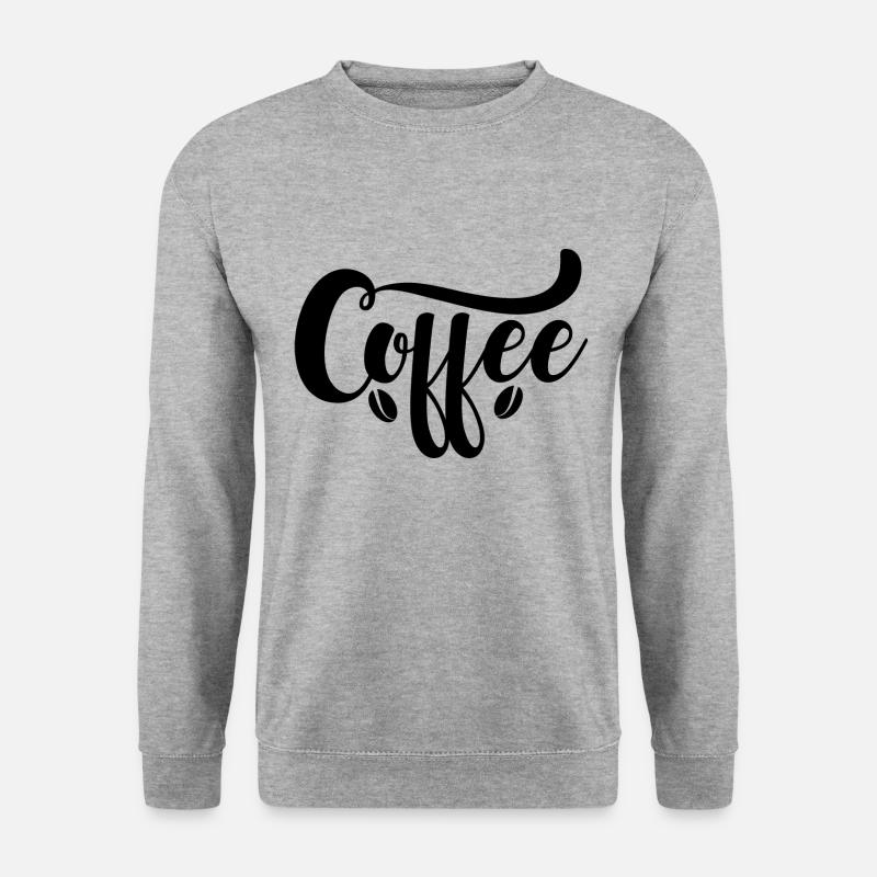 Coffee - Unisex Pullover - Weißgrau meliert