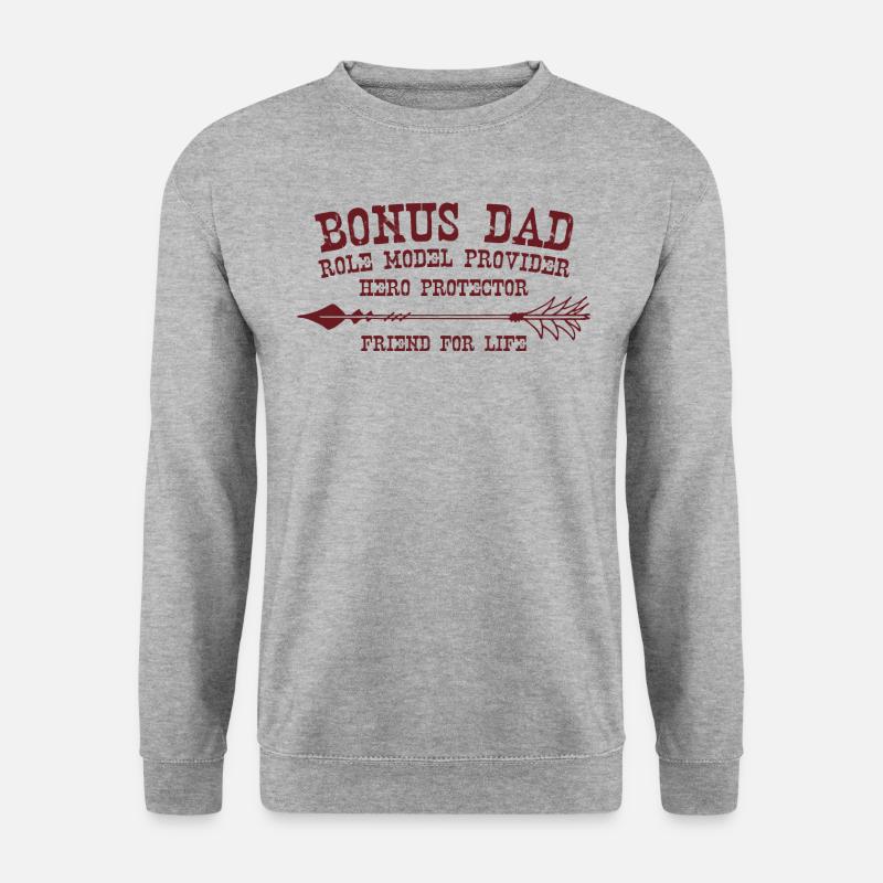 bonus dad Grafik - Unisex Pullover - Weißgrau meliert