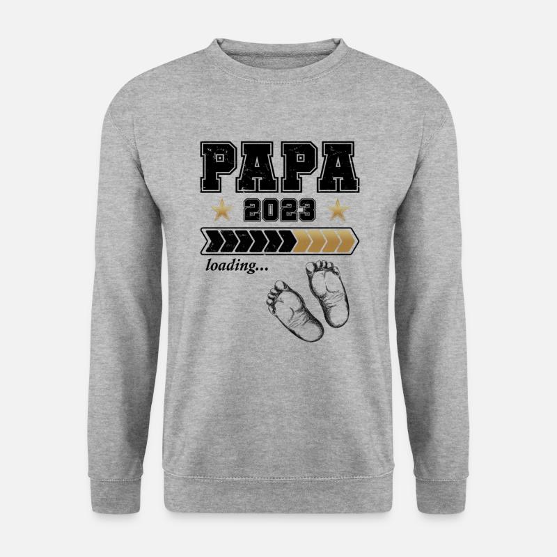 Futur papa 2023 - Sweat-shirt Unisexe - gris chiné