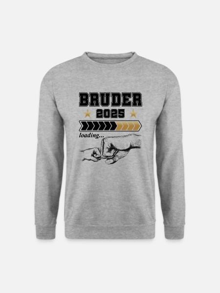 Bruder Loading 2025 - Unisex Pullover - Weißgrau meliert