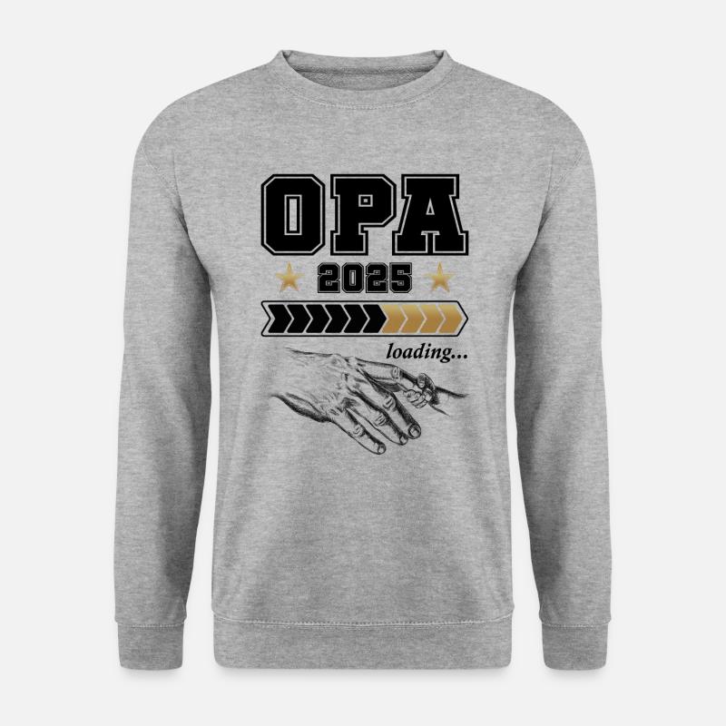 Opa Loading 2025 - Unisex Pullover - Weißgrau meliert