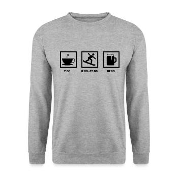 Snowboard - Symbol - Apres Ski - Ski - Unisex Pullover - Weißgrau meliert - Vorne - Alina (178cm) & Michal (187cm)