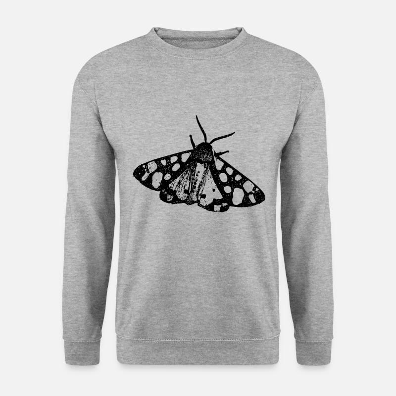 Motte Falter Insekt - Unisex Pullover - Weißgrau meliert
