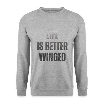 Wing Foil Wingsurf Foil Wing - Sweat-shirt Unisexe - gris chiné - Devant - Alina (178cm) & Michal (187cm)