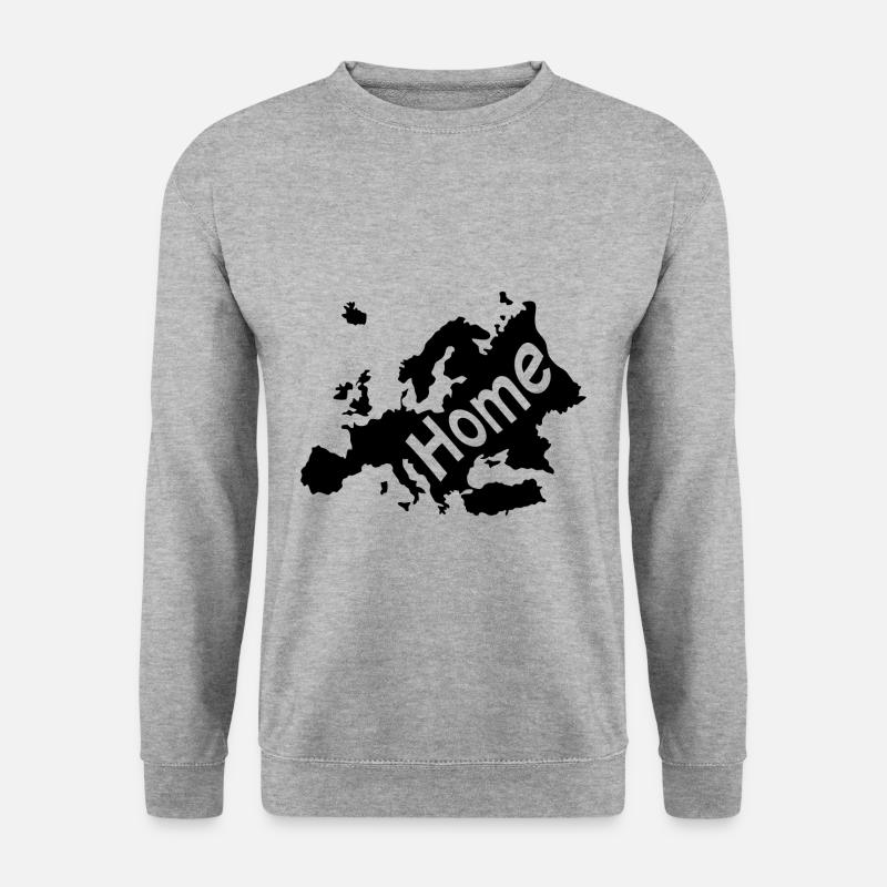 Europa - Europe map - Unisex Pullover - Weißgrau meliert