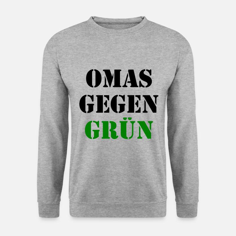 Omas gegen grün - Unisex Pullover - Weißgrau meliert