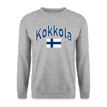 Drapeau finlandais de Kokkola - Sweat-shirt Unisexe - gris chiné - Devant - Alina (178cm) & Michal (187cm)