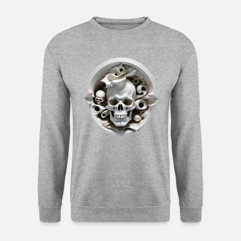Bewußtsein - Unisex Pullover - Weißgrau meliert