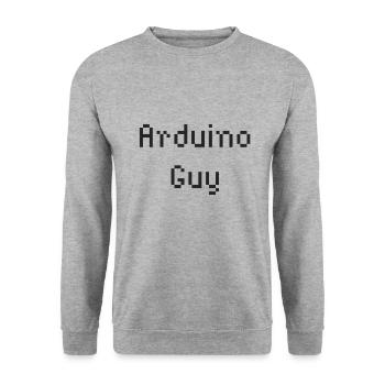 Arduino Guy - Unisex Pullover - Weißgrau meliert - Vorne - Alina (178cm) & Michal (187cm)