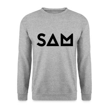 Prénom Samuel - Sweat-shirt Unisexe - gris chiné - Devant - Alina (178cm) & Michal (187cm)