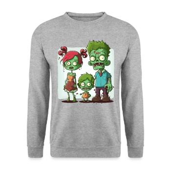 Undead Unity - Unisex Sweatshirt - salt & pepper - Front - Alina (178cm) & Michal (187cm)