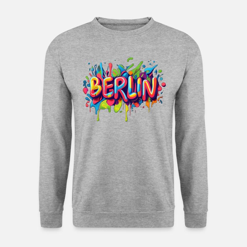 Berlin Graffiti - Sweat-shirt Unisexe - gris chiné