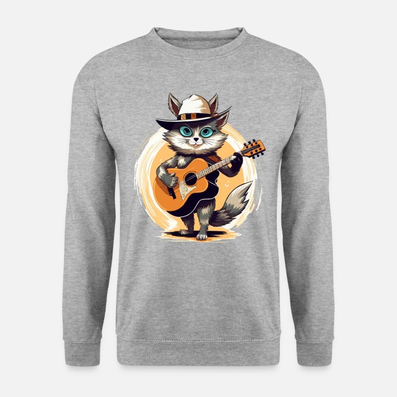 Musiker Foxtrot - Unisex Pullover - Weißgrau meliert