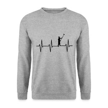 Painter - Unisex Sweatshirt - salt & pepper - Front - Alina (178cm) & Michal (187cm)