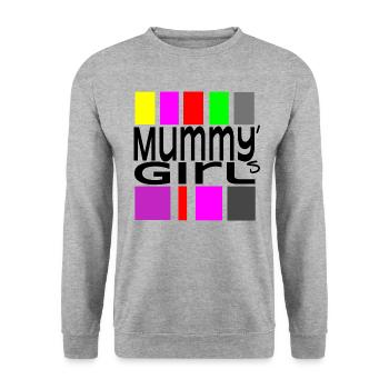 Mummys Fille T Idée de cadeau - Sweat-shirt Unisexe - gris chiné - Devant - Alina (178cm) & Michal (187cm)