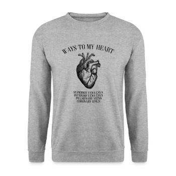 Cadeau d'infirmière de médecins vintage - Sweat-shirt Unisexe - gris chiné - Devant - Alina (178cm) & Michal (187cm)