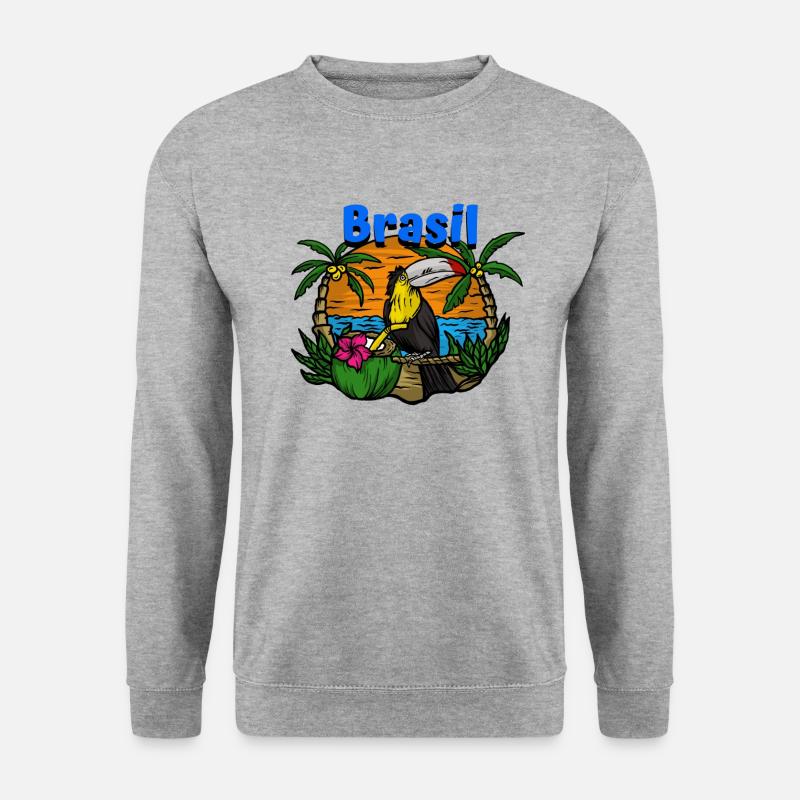 Brasil-Shirts Logo - Unisex Pullover - Weißgrau meliert