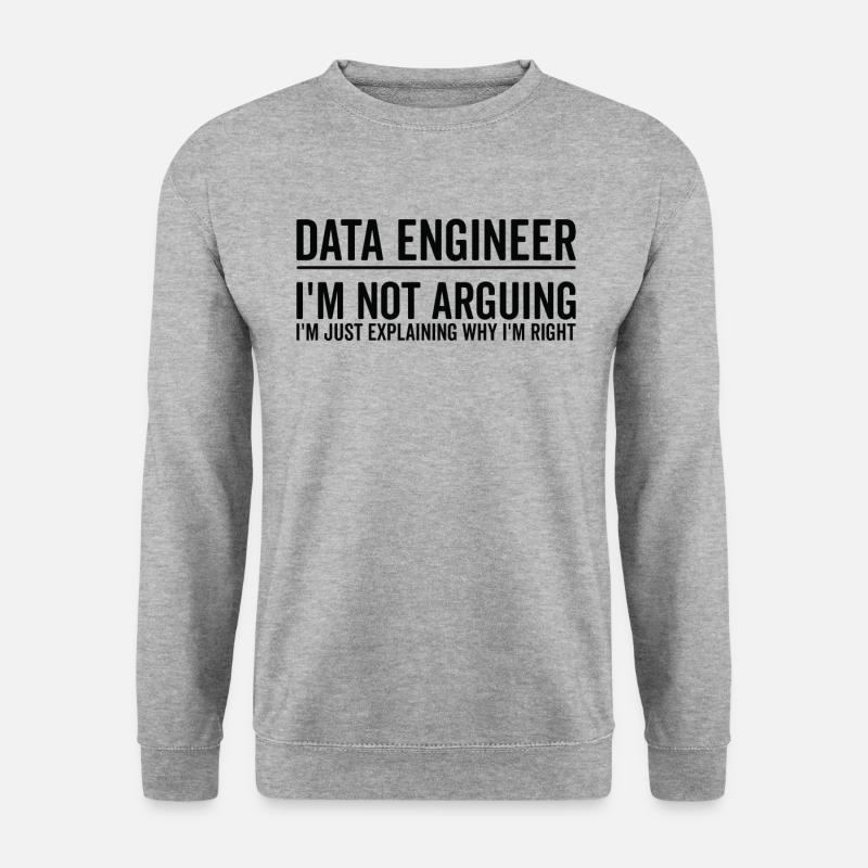 Just Explaining - Data Engineer - Unisex Sweatshirt - salt & pepper