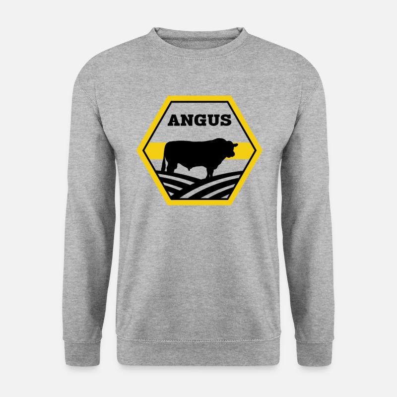 Rancher Cattle Rancher - Angus Cow - Unisex Sweatshirt - salt & pepper