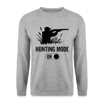 Hunting Mode In – Hunter Hunt - Unisex Sweatshirt - salt & pepper - Front - Alina (178cm) & Michal (187cm)