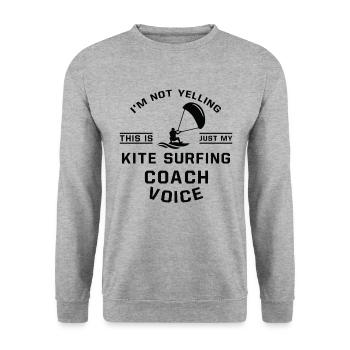 Ich Schreie Nicht - Kite Surfing Coach - Unisex Pullover - Weißgrau meliert - Vorne - Alina (178cm) & Michal (187cm)