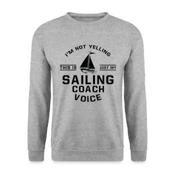 I Don't Scream - Sailing Trainer - Unisex Sweatshirt - salt & pepper - Front - Alina (178cm) & Michal (187cm)