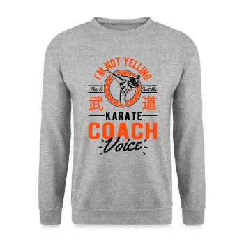 Ich Schreie Nicht - Karate-Trainer - Unisex Pullover - Weißgrau meliert - Vorne - Alina (178cm) & Michal (187cm)