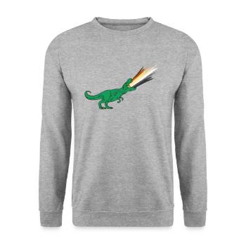 Drapeau de l’ours LGBTQ - Dinosaures - Sweat-shirt Unisexe - gris chiné - Devant - Alina (178cm) & Michal (187cm)